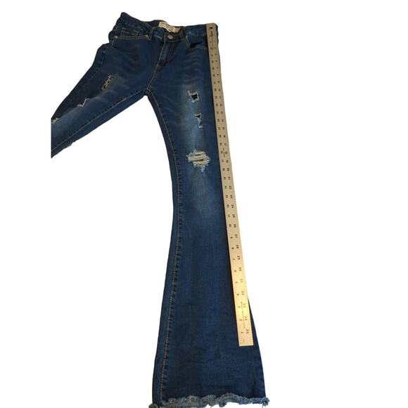 Celebrity Ace Women’s High Waisted Stretch Flare Distressed Jeans Size 7/28 - Picture 7 of 10
